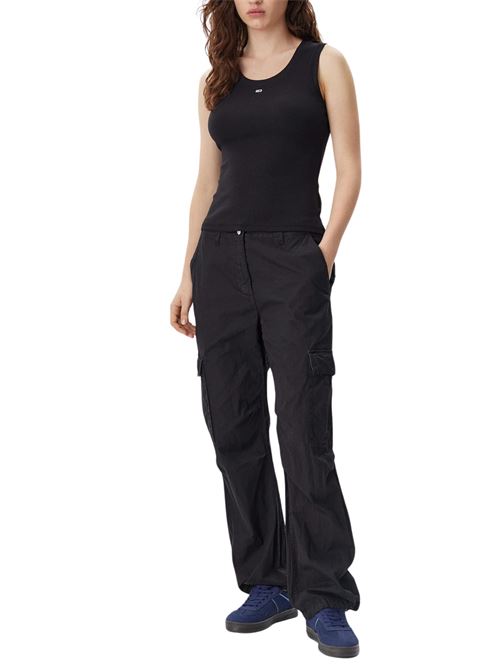 Pantalone cargo nero in cotone Tommy Jeans | DW0DW20350BDS